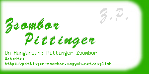 zsombor pittinger business card